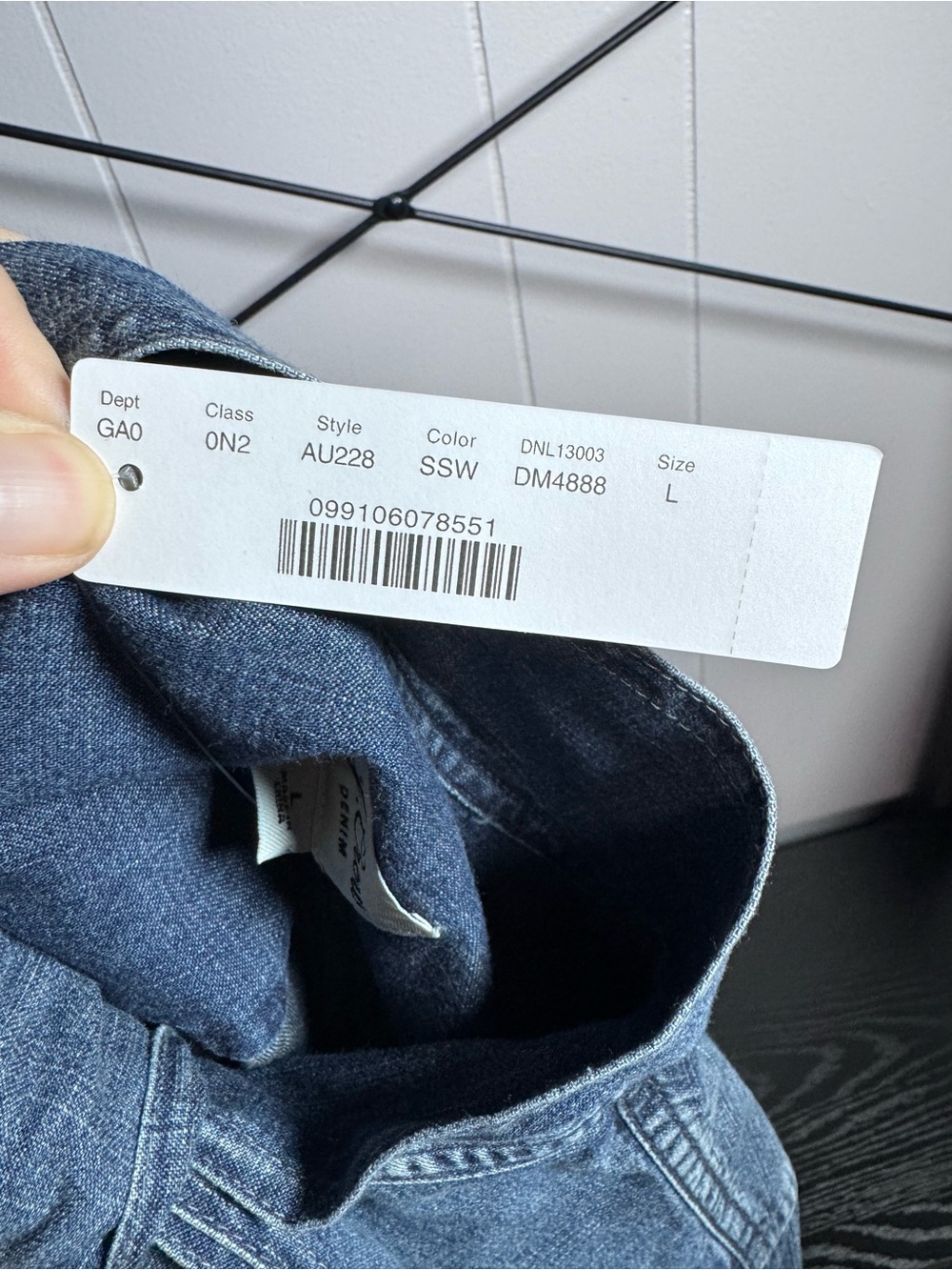 J. Crew Indigo Denim Button-Down Shirt